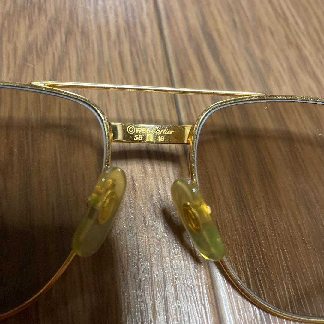 カルティエ サングラス　メタルフレーム　トリニティゴールド140　ヴィンテージ物