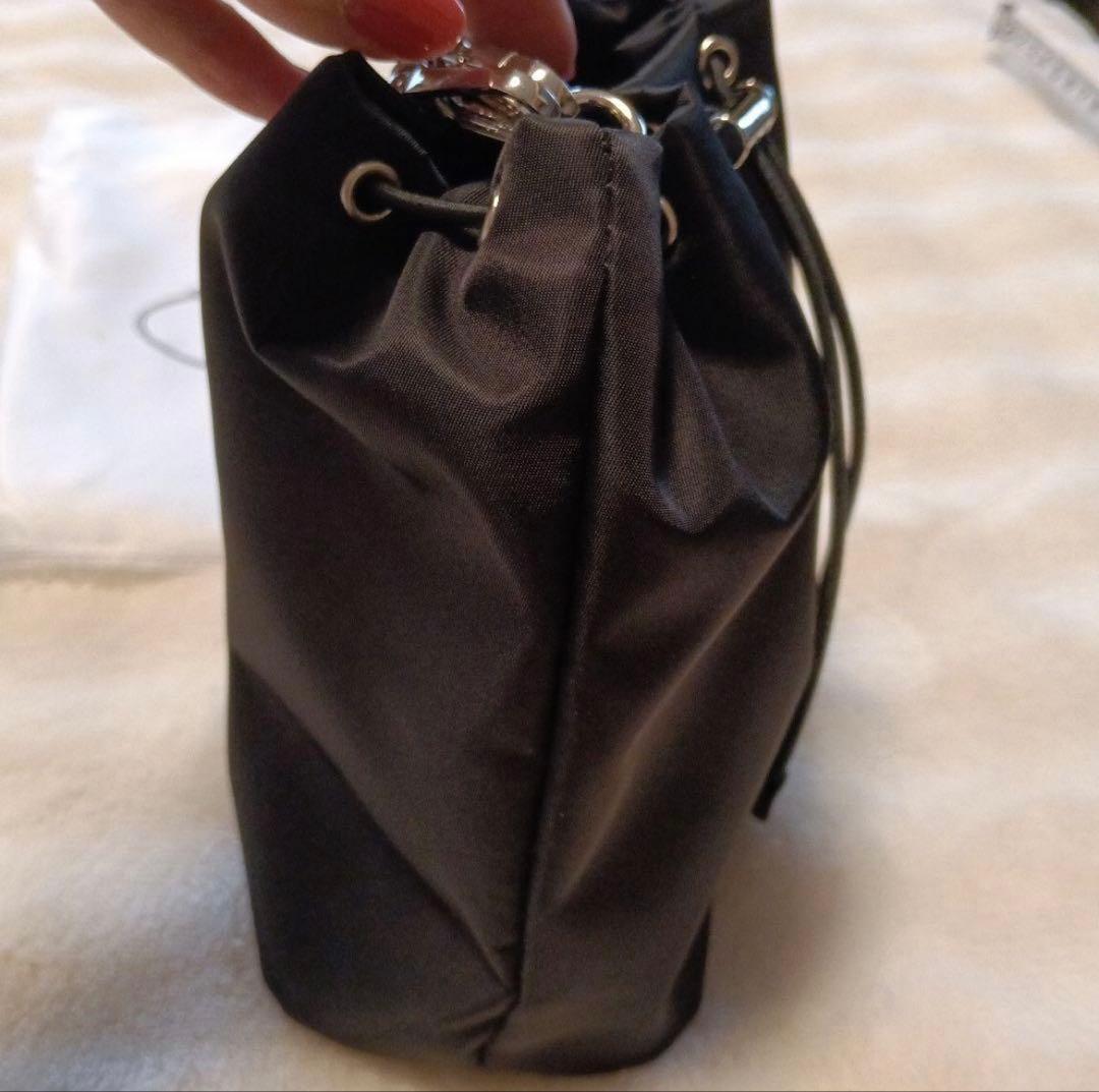 【新品未使用】PRADA プラダ チェーン 巾着バッグ ブラック