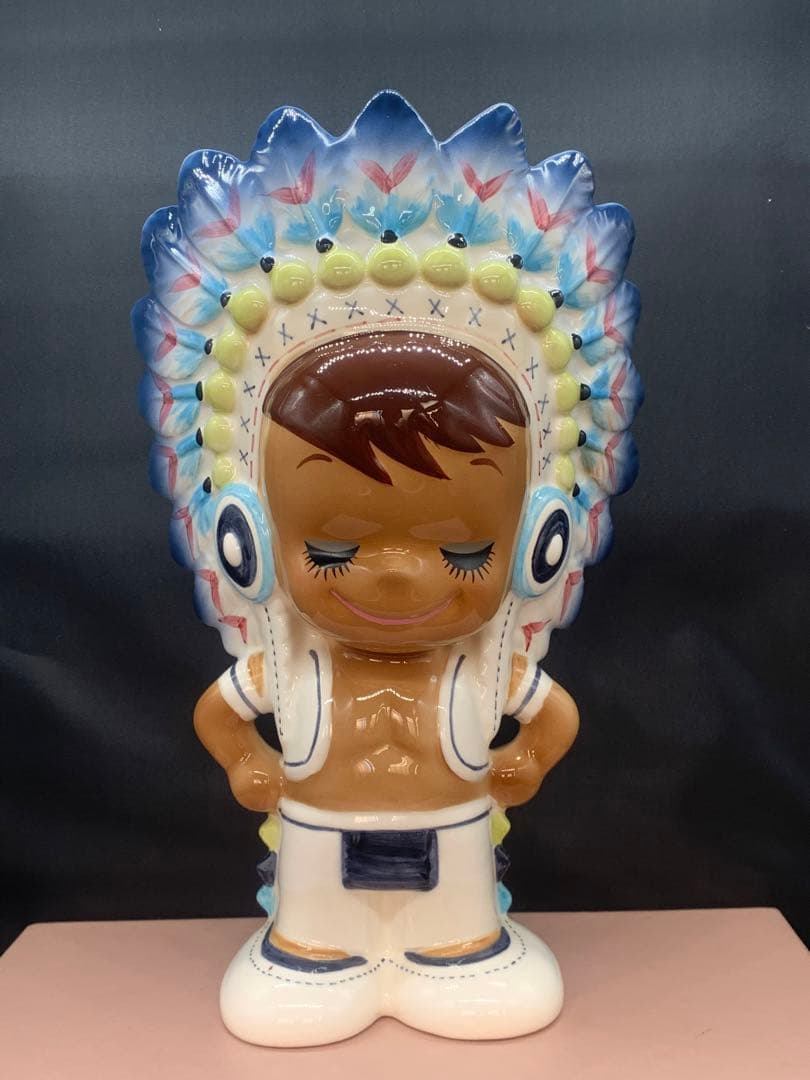 内藤ルネ　インディアン　青