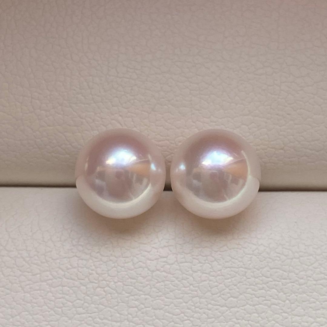1941美品❣️花珠から天女級のテリ❣️K18❣️あこや真珠7.5-8mm ピアス