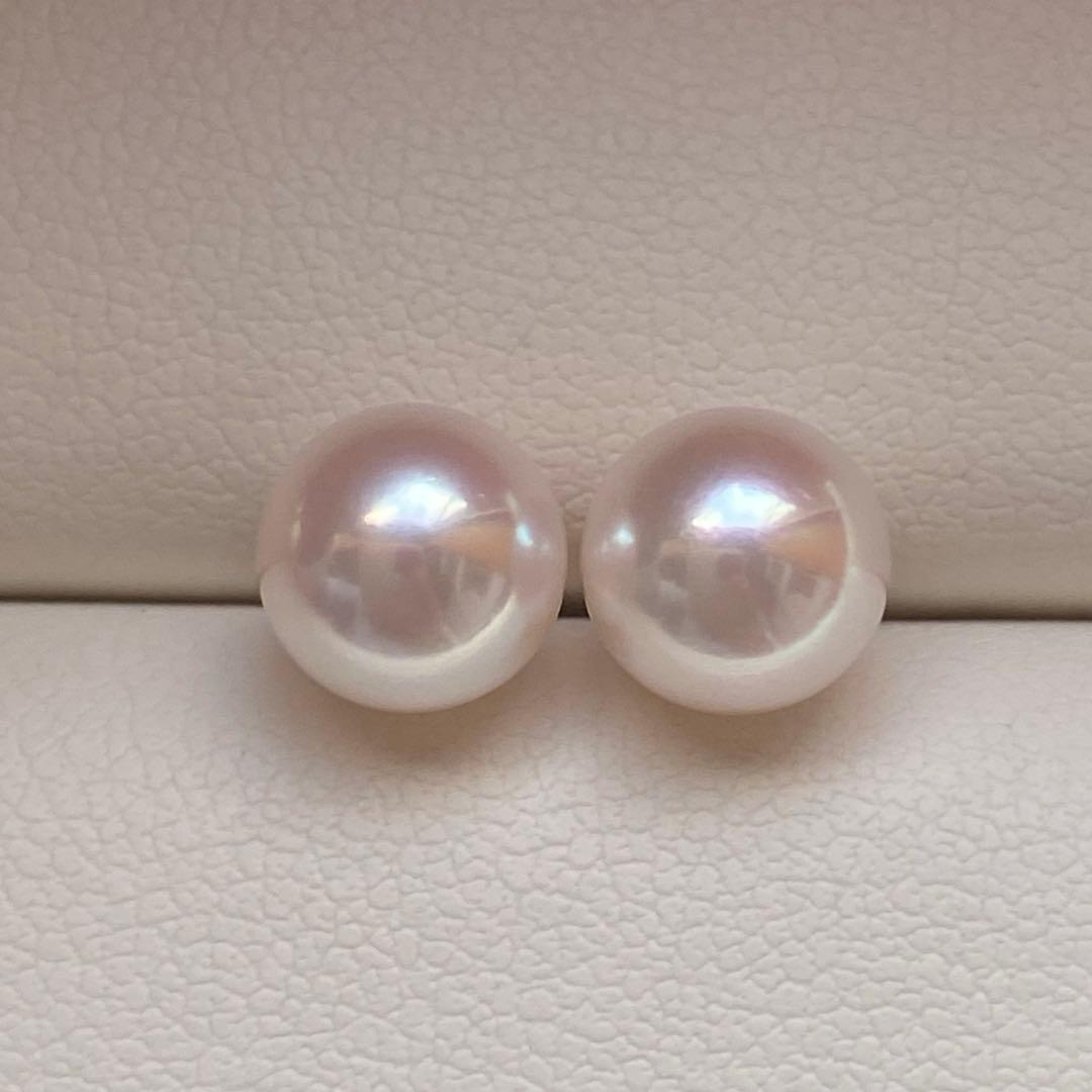 1941美品❣️花珠から天女級のテリ❣️K18❣️あこや真珠7.5-8mm ピアス
