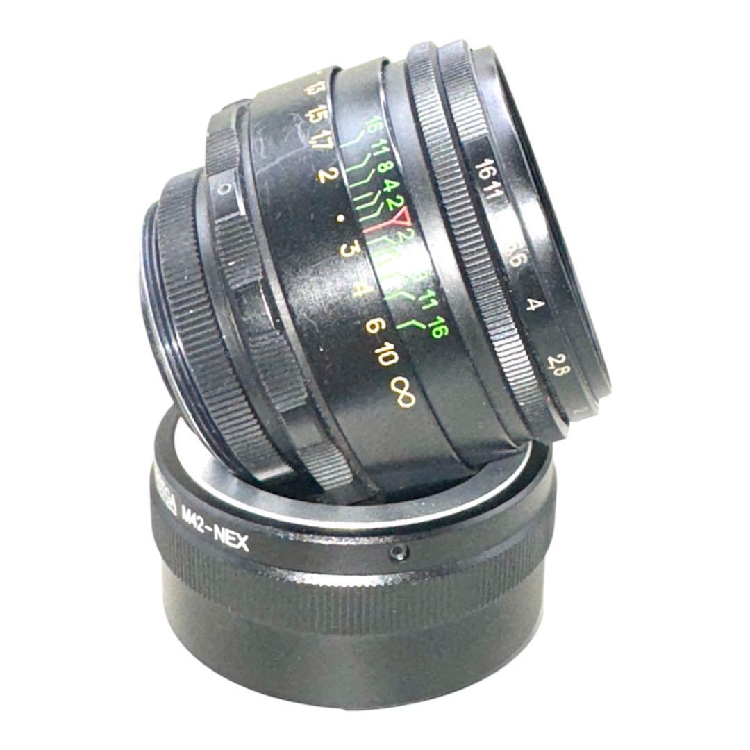 Helios-44-2 M42 Sony アダプターとはフード付き