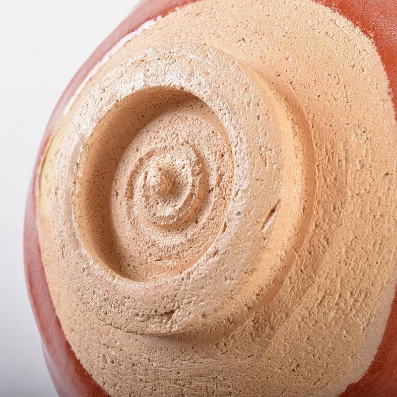 十四代　楽吉左衛門　覚入作　赤楽茶碗　銘「露霜」　即中斎極め箱　M　R8068