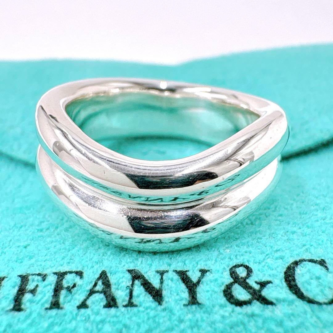 極美品 ティファニー ダブルカーブド リング 10号 シルバー925