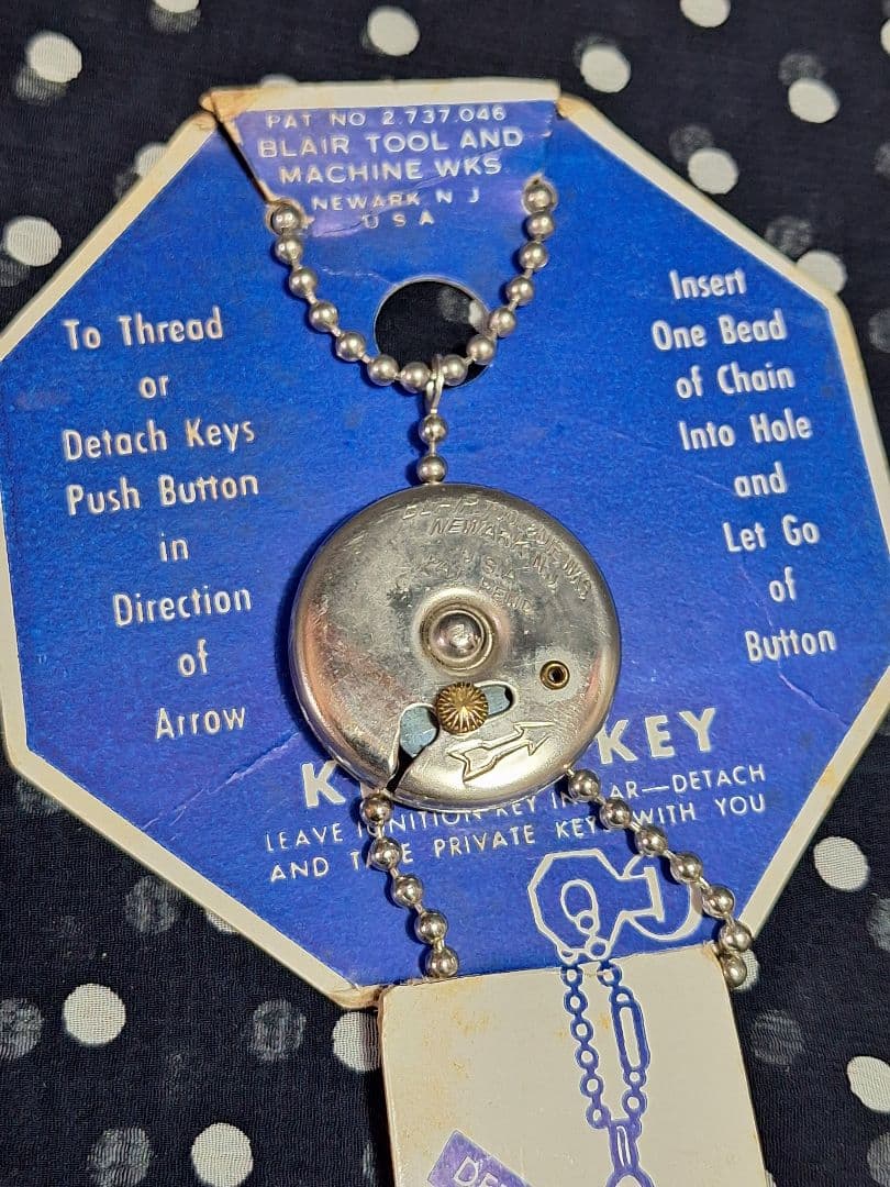 デッド 50's ボールチェーン キーリング キーホルダー USA　ヴィンテージ