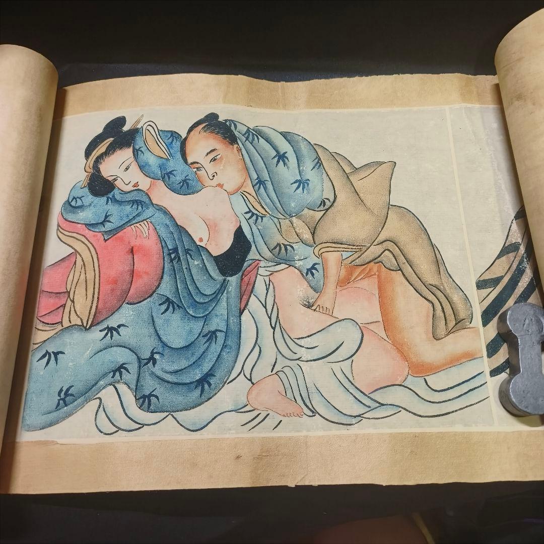 巻き物 春画 江戸古美術 全8枚 直筆 骨董 アンティーク 蒐集家放出 旧家蔵出