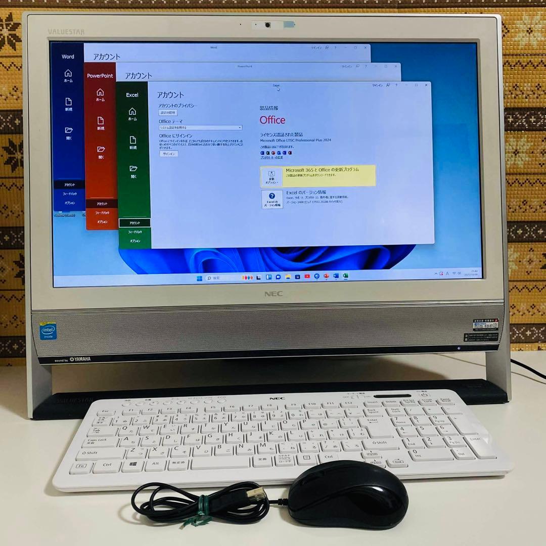 Y833 NECデスクトップSSDサクサク動くWindows11オフィス付き