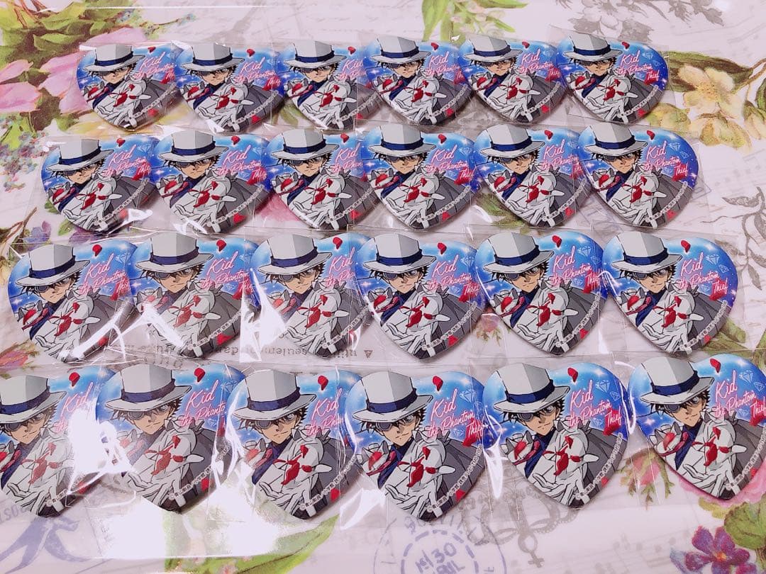 怪盗キッド ハート缶バッジ コナンプラザ