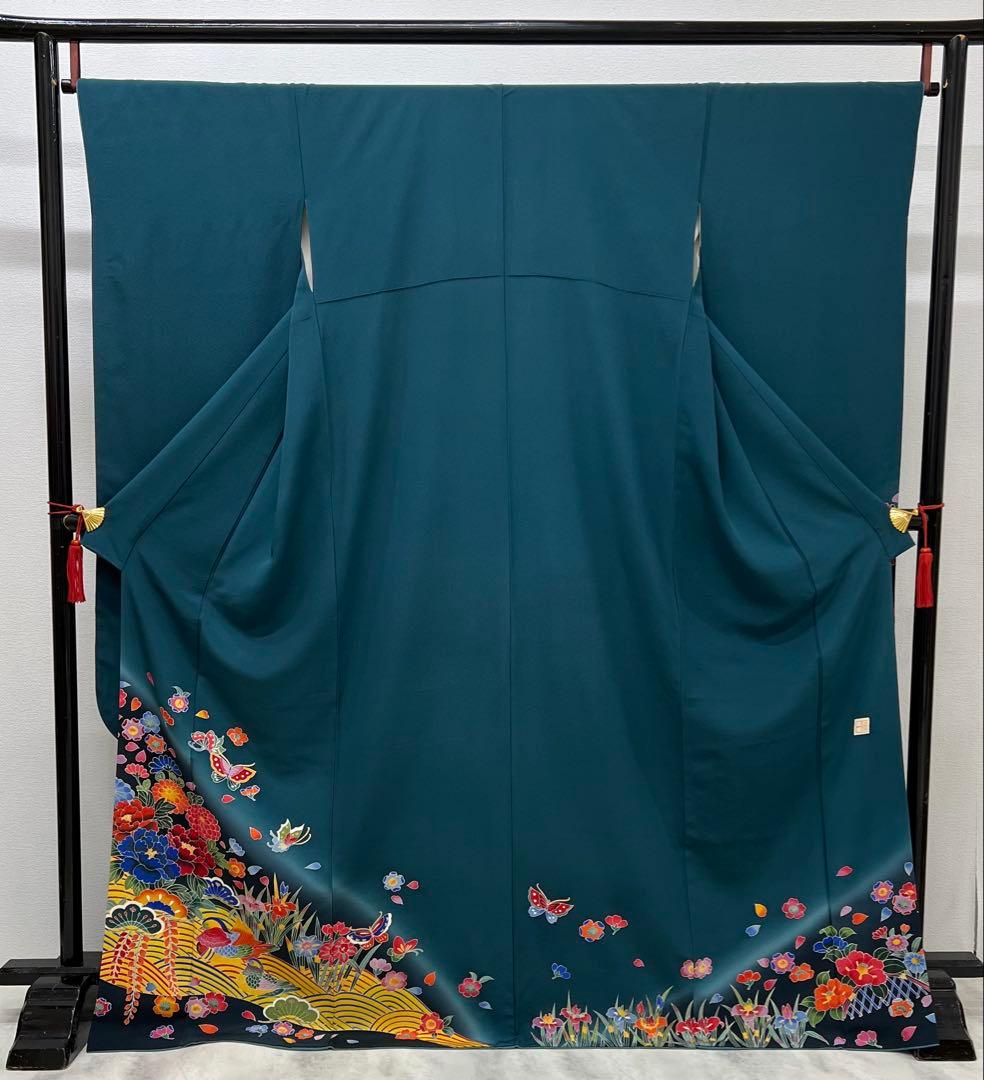 振り袖　フルセット　長襦袢付　落款入り　成人式　手描き　689