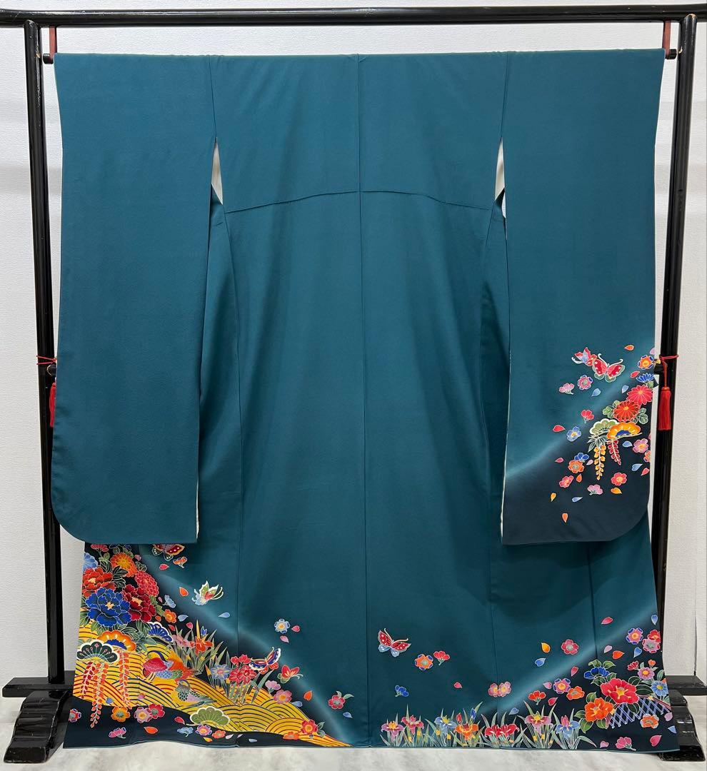 振り袖　フルセット　長襦袢付　落款入り　成人式　手描き　689