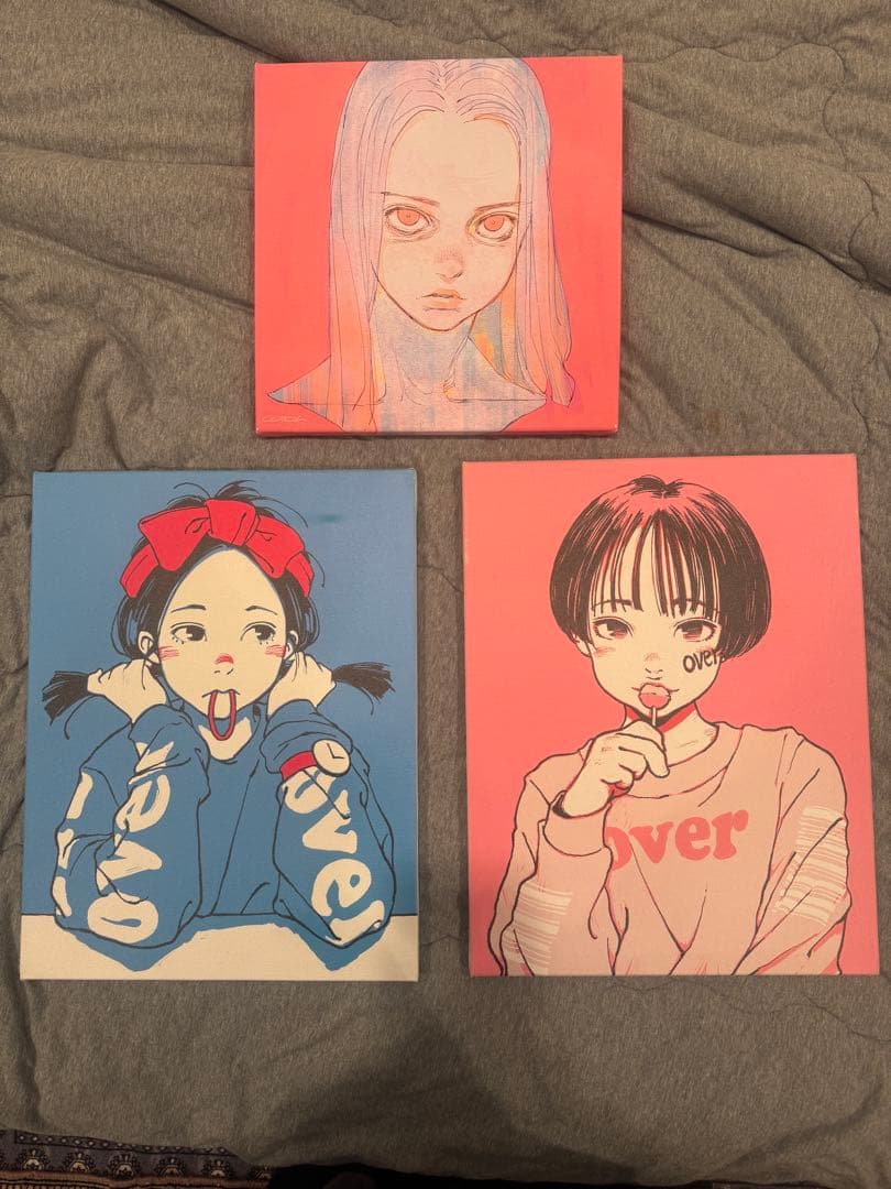 古塔つみ OVERPRIN キャンパス作品　アート