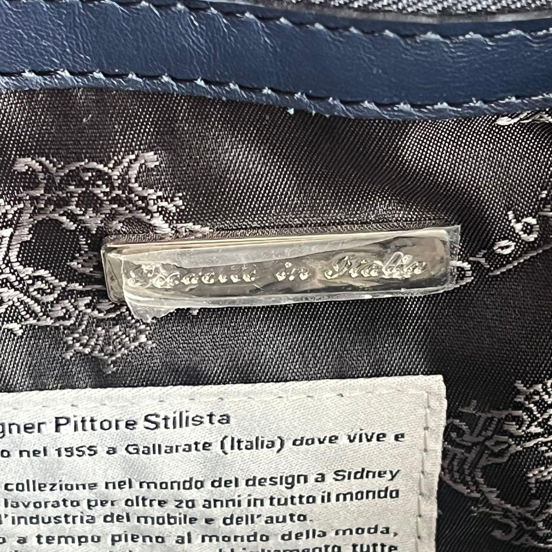 ✨未使用級✨　Orobianco 　レザー　ビジネスバッグ　ネイビー