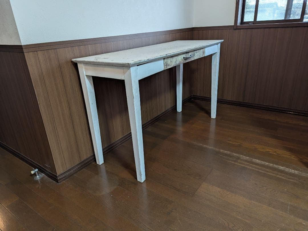 ス*ュ様 シャビーシック アトリエテーブル 幅120 PCデスク カフェ アンテ