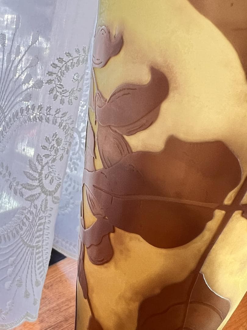 エミールガレ　Galle　花瓶　アールヌーボー　クレマチス