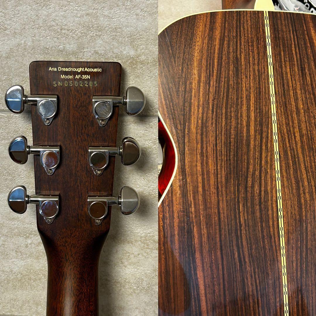 原田さん専用 Aria AF-35N NATトップ単板 Ritterギグバッグ付