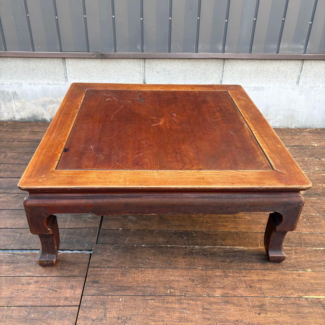 昭和レトロ 古家具 無垢材 木製座卓 ちゃぶ台 文机 お経台 経机 古道具