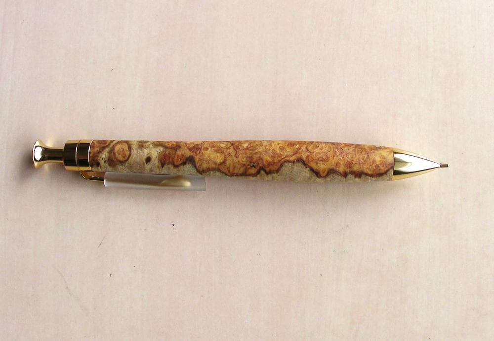 花梨紅白　瘤　木軸　シャープペン　0.5ミリ　未使用　新品　こぶた工房　E私38