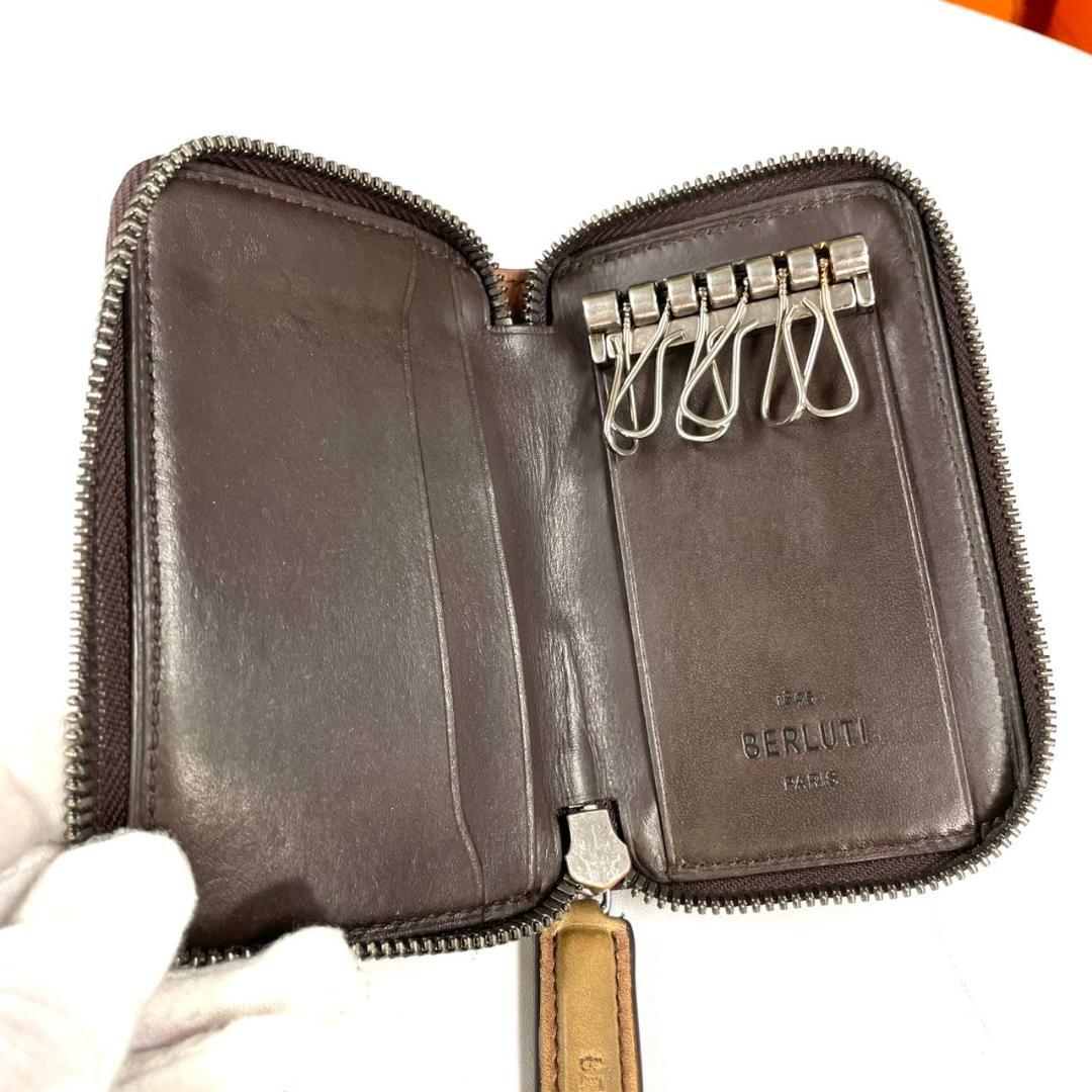 美品 BERLUTI カリグラフィ 6連 キーケース カード収納可
