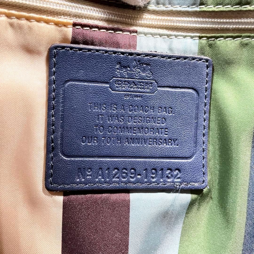 コーチ 2WAY ショルダーバッグ ニューウィリス 70アニバーサリー ネイビー