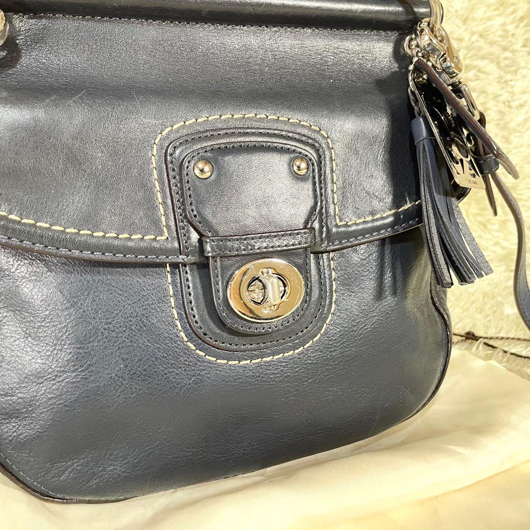 コーチ 2WAY ショルダーバッグ ニューウィリス 70アニバーサリー ネイビー