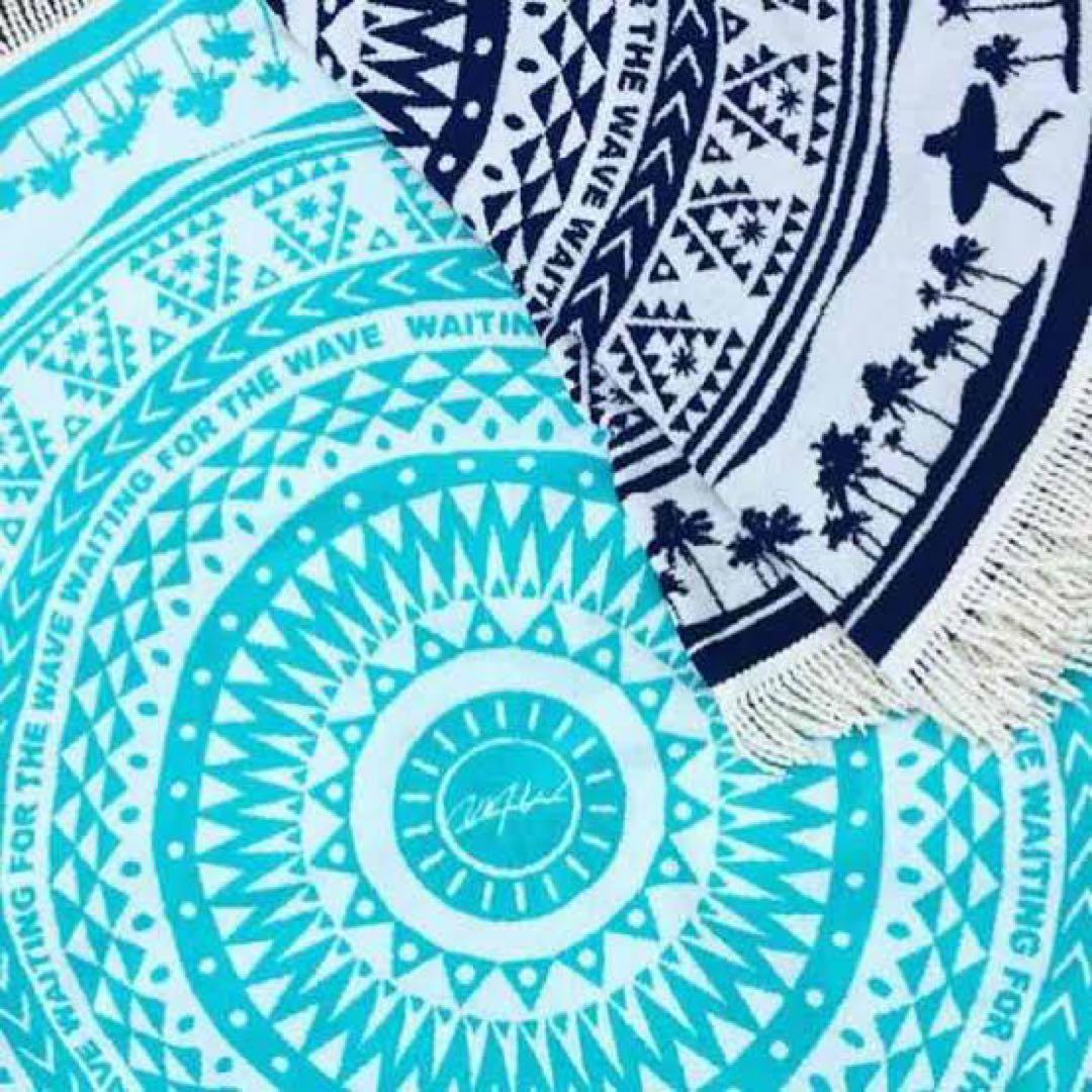 WTW ビーチラウンドタオル／ターコイズ