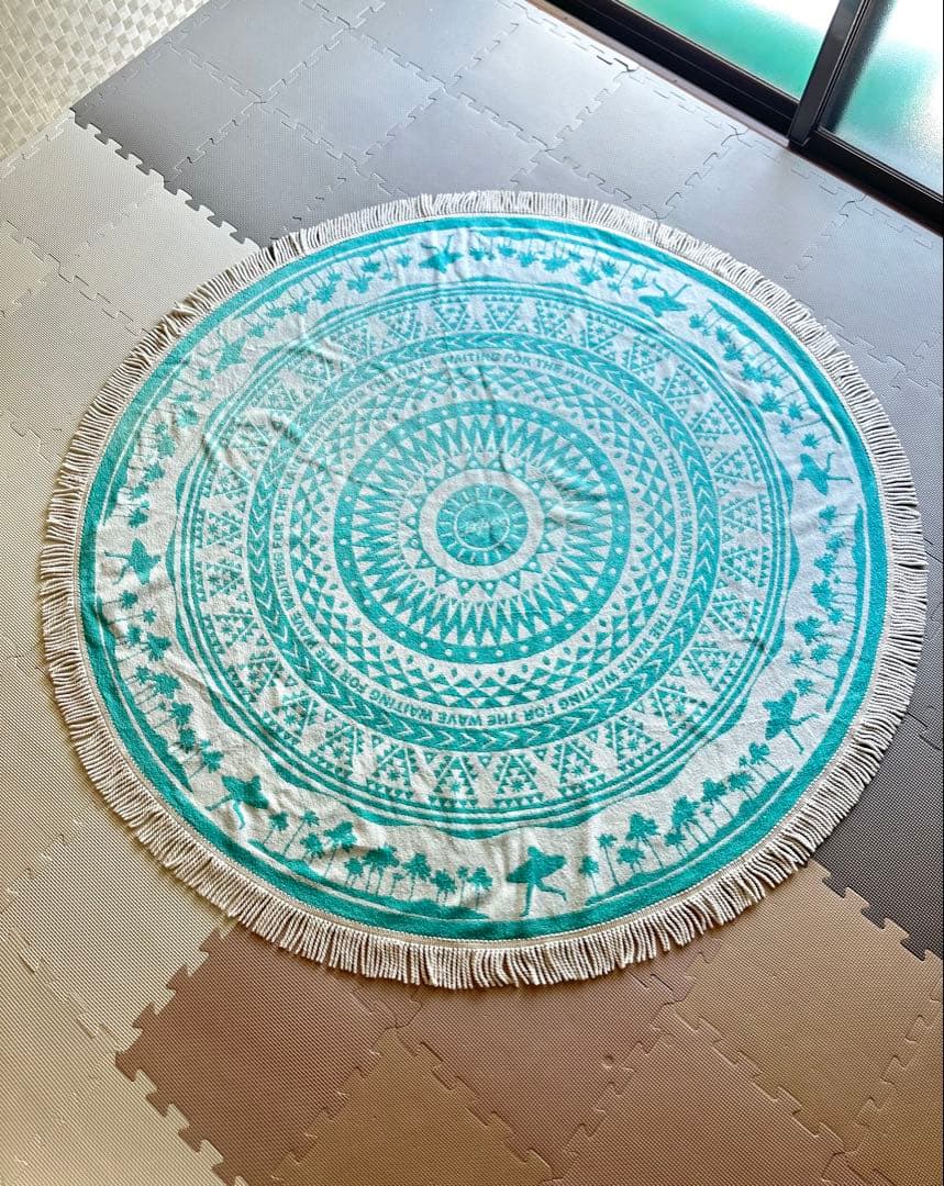 WTW ビーチラウンドタオル／ターコイズ