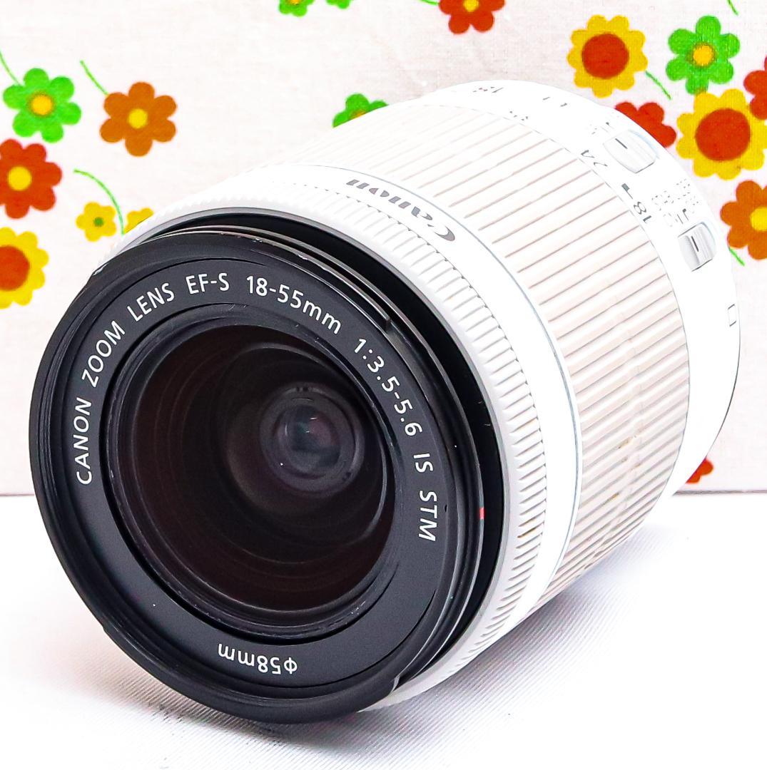 Canon kiss x7☆希少ホワイト☆スマホに転送☆高性能レンズ！