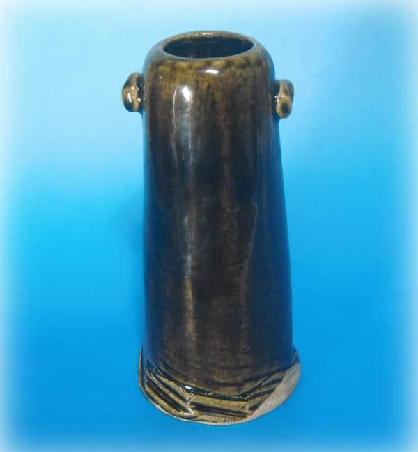 唐津焼 朝鮮唐津 耳付花入 花瓶 三玄窯 中里重利 陶房 茶道具 2319