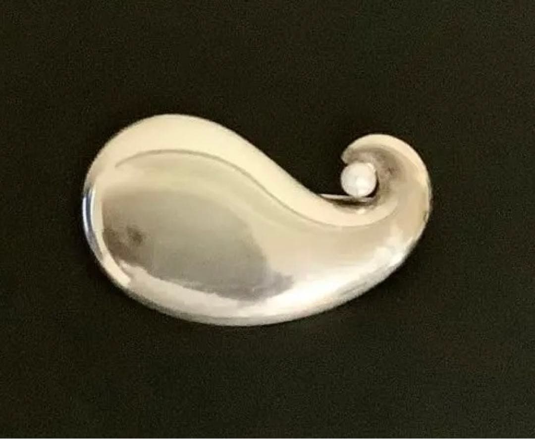 mint様用　ジョージ・ジェンセン　ブローチ　帯留にも　パールと銀