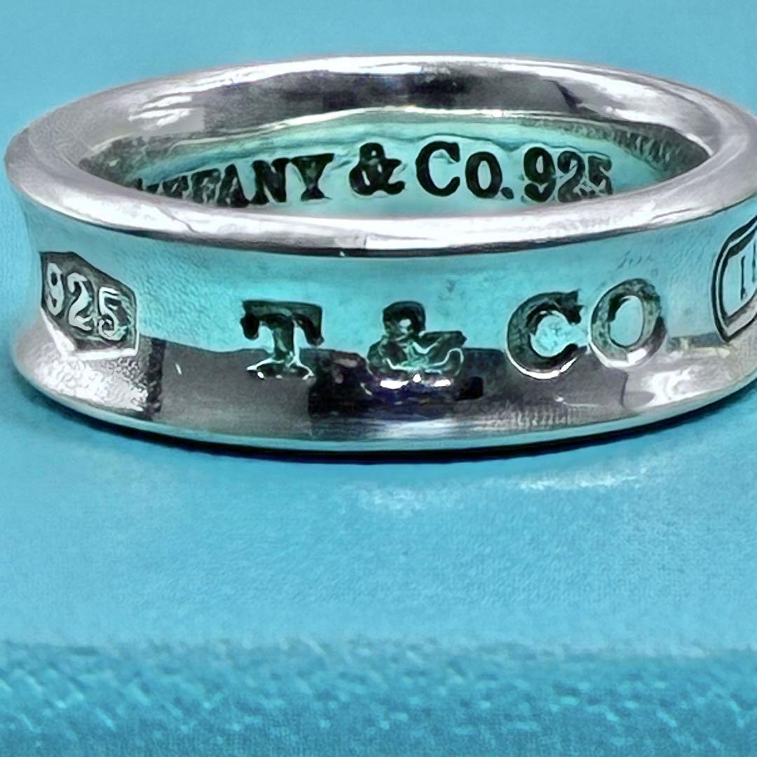 【美品】ティファニー 15.5号 ナローリング シルバー 大きめ 指輪　メンズ