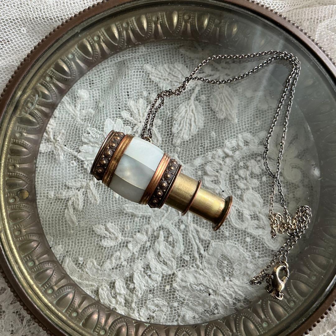 【専用】フランスアンティーク　ミニチュア　シアター望遠鏡　ペンダントトップ