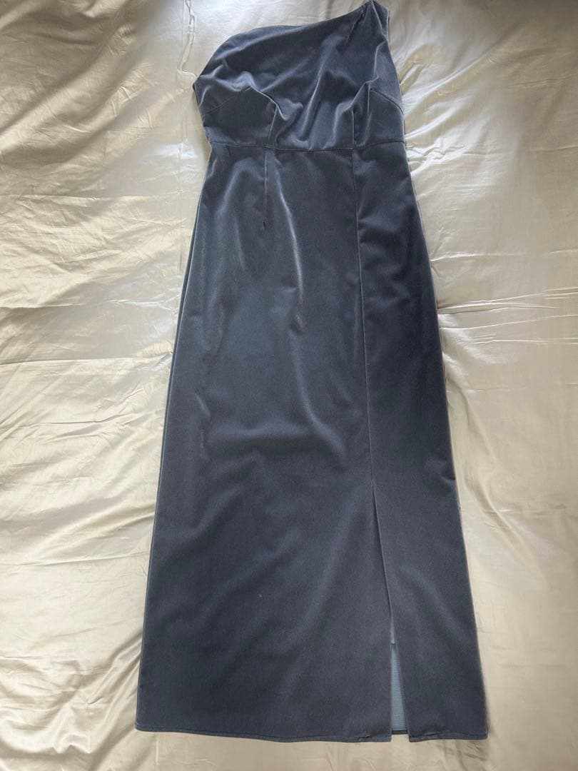 値下げ【LEJA】アシンメトリーティアードフリル3WAYベロアIラインドレス　S