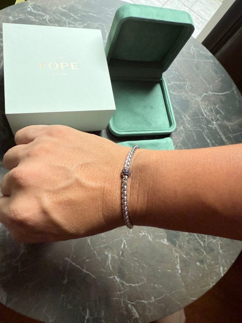 FOPE EKA ホワイトゴールド ブラックダイヤ M