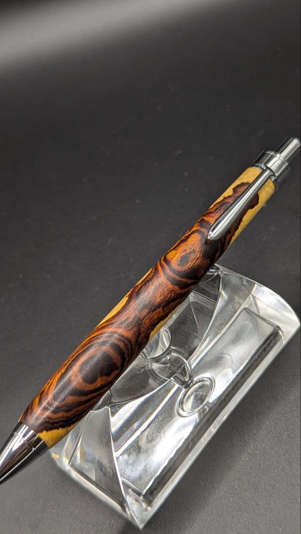 401ペン工房翌檜　極上　デザートアイアンウッド　瘤杢　ツートン　木軸シャーペン