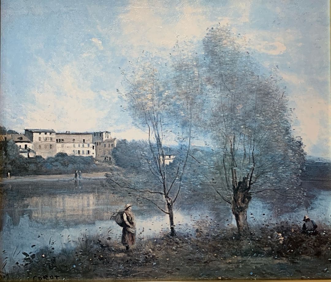 絵画　世界の名画　コロー『ヴィル・ダブレー』F10大判　高級額装　複製画