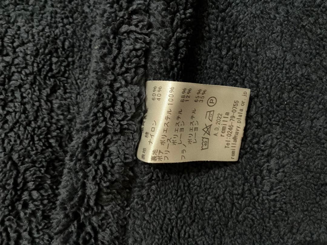 ブラック ナイロン ジャンパー ファー付き襟