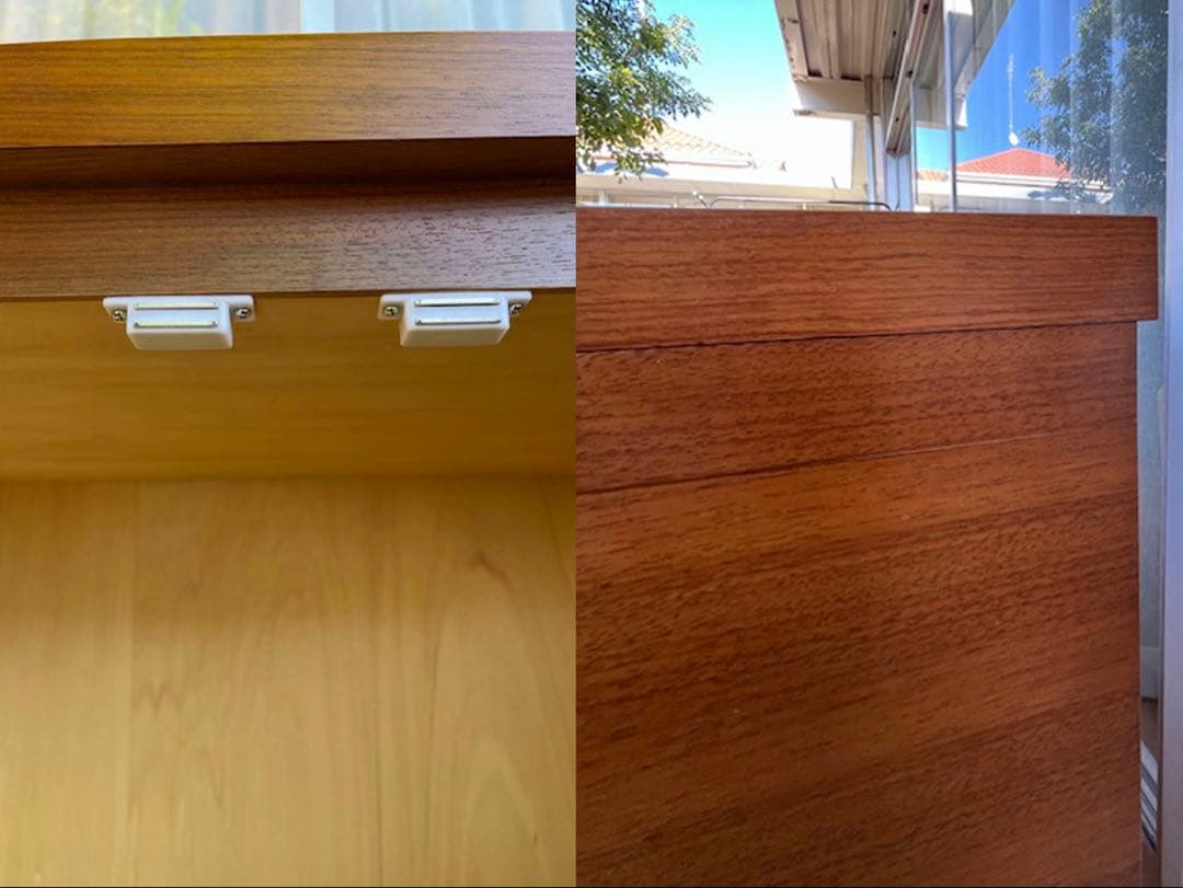 モダンスタイル　木製キャビネット　ミッドセンチュリー　サイドボード　チーク材