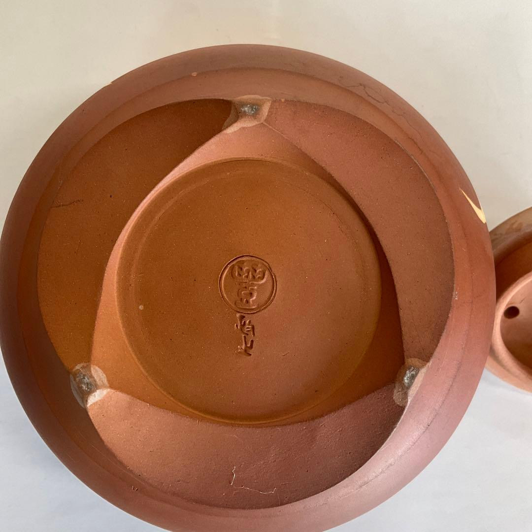 陶芸家　文化功労者、日本芸術院会員　今井政之作　象嵌彩窯変　蟹文香炉