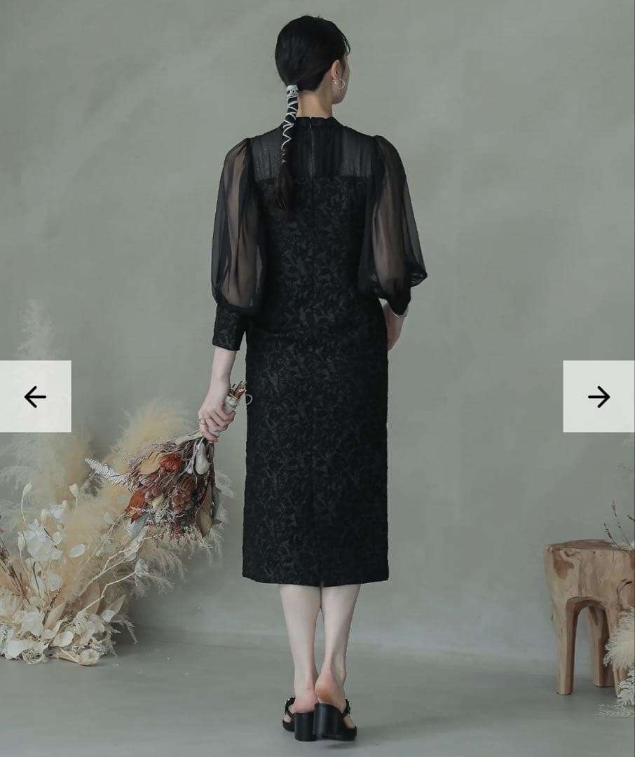 niana ジャガードIラインロングドレス