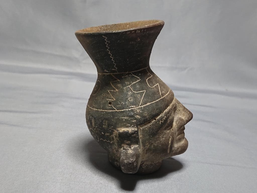 コレクター収集品　メキシコ　マヤ文明　象形壺