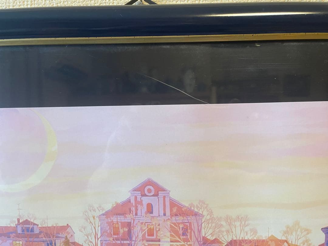 大人気　88cm 笹倉鉄平　大型　アートフレーム　マヨール広場　(^^)