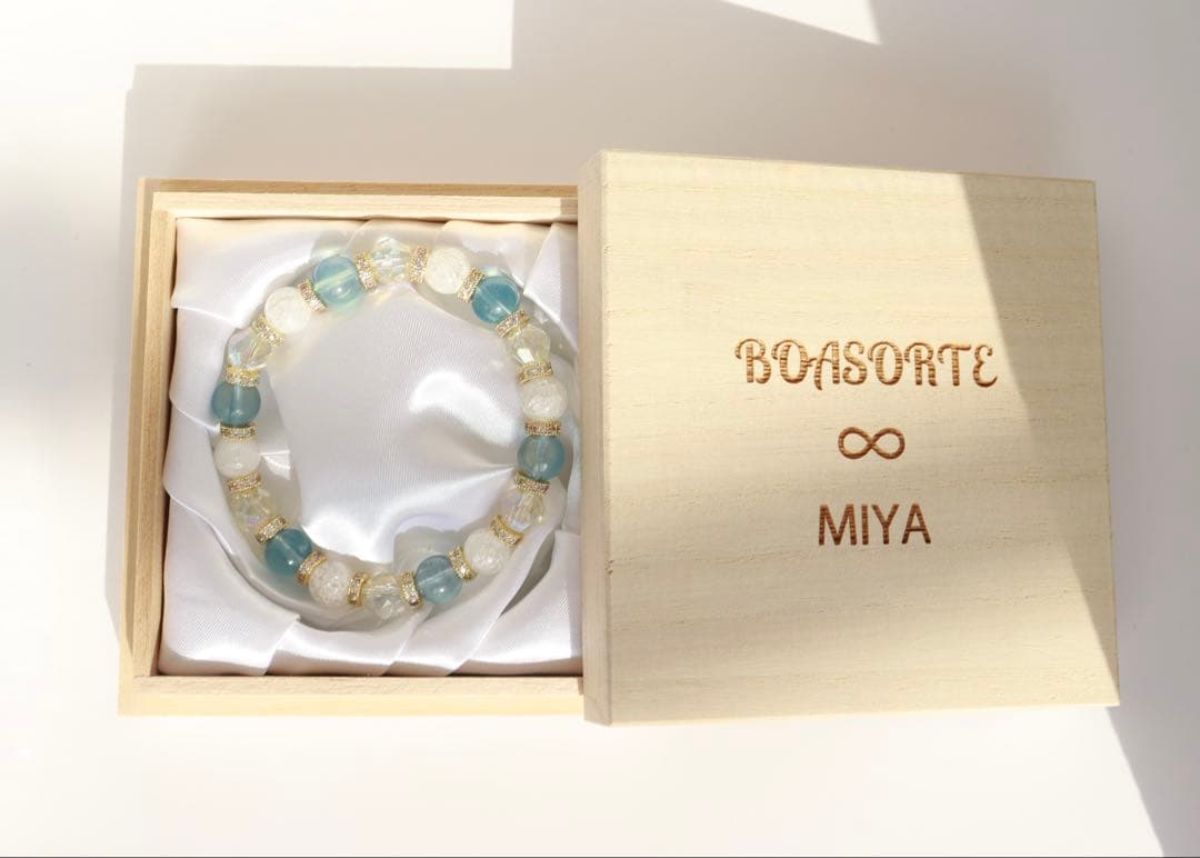 【七夕限定】サンタマリアアクアマリンの御守りブレスレット（恋愛成就 最強）