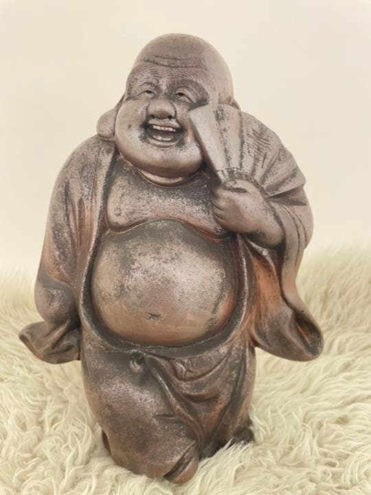 アンティーク品・古美術品　古備前　置物　七福神　布袋