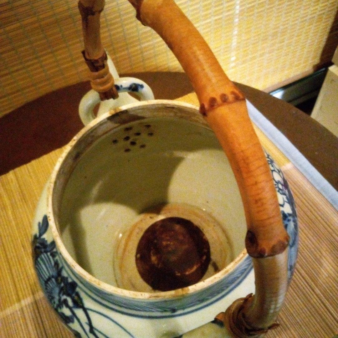 骨董品　時代物　アンティーク　土瓶　染付け　インテリア　置物　雑貨　古道具