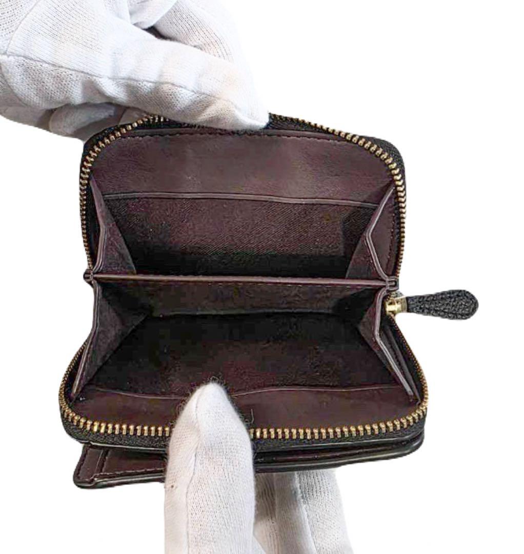 コーチ COACH 財布 折りたたみ財布 Cロゴ レザー 黒 レディース メンズ