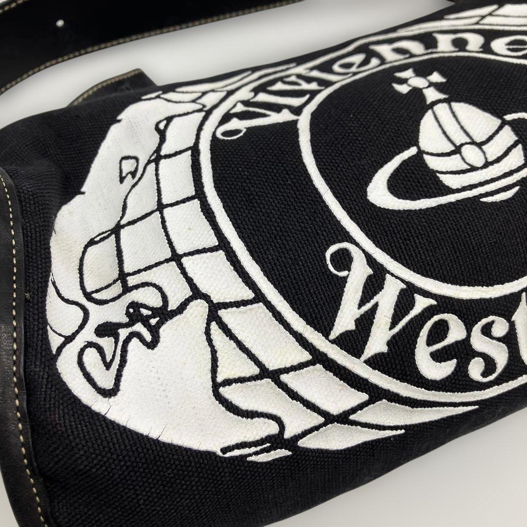 希少✨ヴィヴィアンウエストウッド ショルダーバッグ ロゴプリント 黒