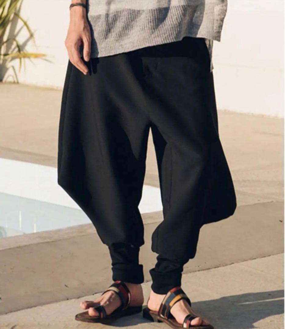 ◆美品◆ glamb グラム　サルエル　リブ　パンツ　1 M ブラック　黒