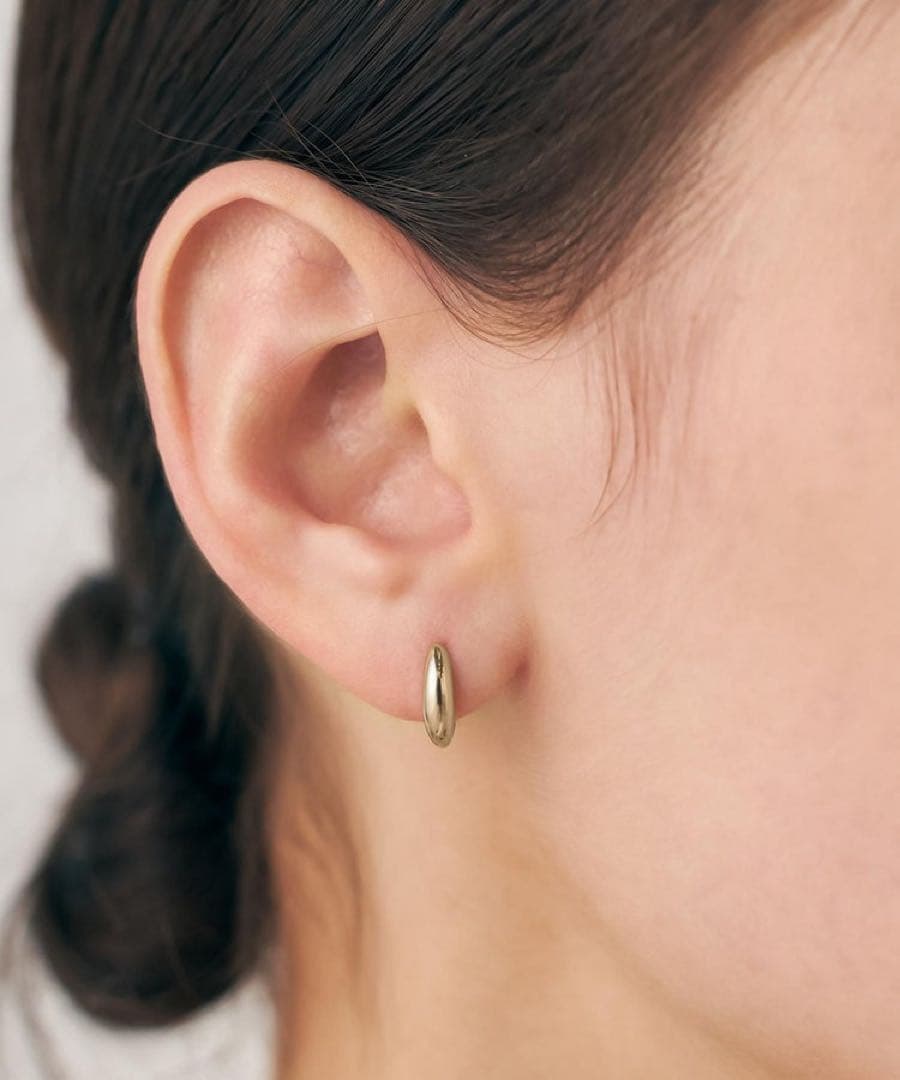 1度着用新品同様超美品エテete チャンキーハグピアス ピンクゴールド