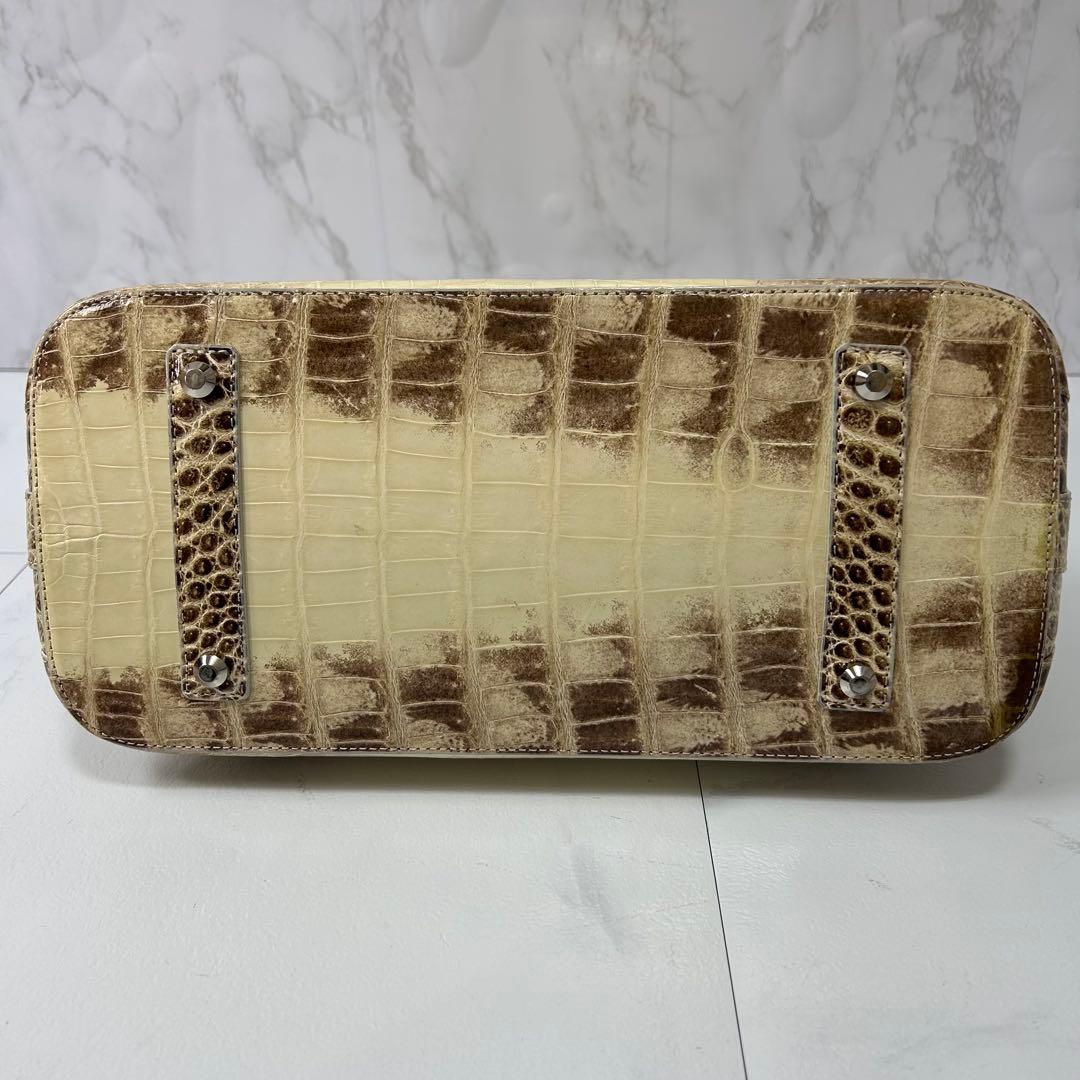 JRA公認 高級 ヒマラヤクロコ ハンドバッグ 未使用級 レディース