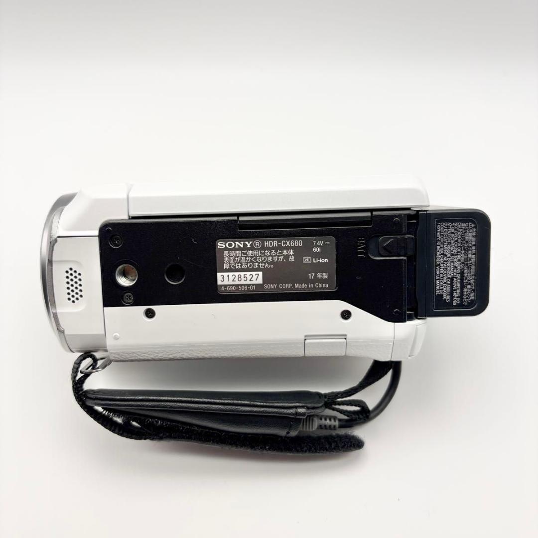 美品　SONY ソニー HDR-CX680 ホワイト ビデオカメラ ハンディカム